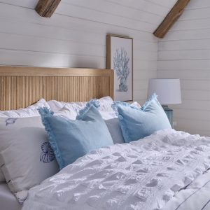 Marissa 100% Cotton Seersucker Check Duvet Cover & Pillowcase Set - White