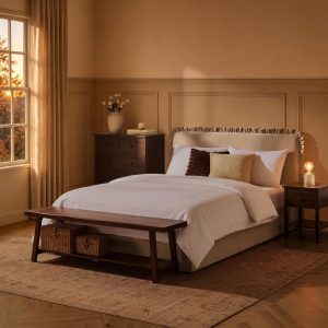 Clipped Jacquard Dobby 100% Cotton Duvet Cover & Pillowcase Set - White