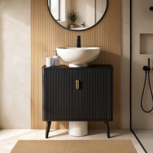 Hattie Under Sink Bathroom Cabinet - Black