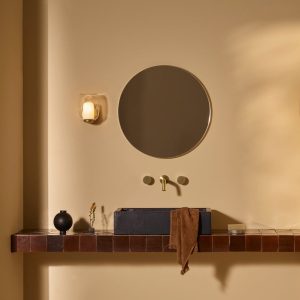 Aquina IP44 Bathroom Wall Light in Matt Brushed Brass