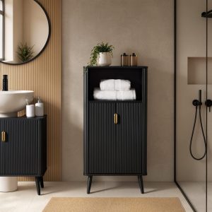 Hattie Bathroom Storage Cabinet - Black