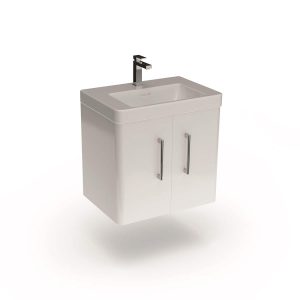 100% Waterproof 2 Door 600 Vanity Unit With Basin 580mm
