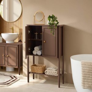 Posy Bathroom Storage Cabinet - Mocha