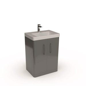 100% Waterproof Floorstanding Vanity Unit With Ceramic Basin 600mm