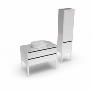 Vanity Bathroom 985mm Unit and Tall Boy Set Includes Basin - Copenhagen Bergen