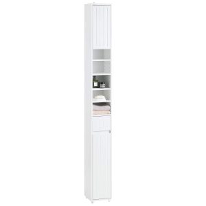 SoBuy BZR160-W, Bathroom Tall Cabinet Cupboard Bathroom Cabinet Storage Cabinet, White