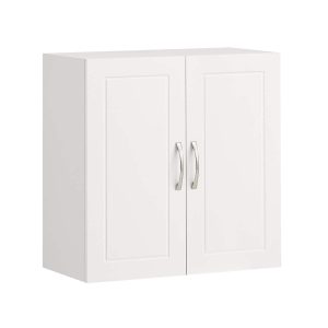 SoBuy FRG231-W, Bathroom Wall Cabinet Mounted Storage Unit with Adjustable Shelf and Door Small Slim Bathroom Cupboard for Towel & Toiletries, Ideal for Mirror Cabinet Replacement White 60x30x60 cm