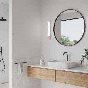Malaika 49 IP44 LED Bathroom Wall Light In White with Opal Diffuser