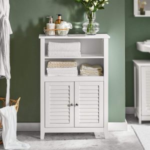 SoBuy BZR13-W, Bathroom Cabinet Bathroom Shelf Bathroom Storage Cabinet Unit, White