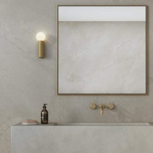 Ortona Single IP44 Bathroom Wall Light in Matt Brushed Brass