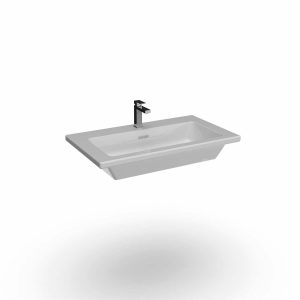 Wall Hung or Floor Standing 610mm Vanity Unit with Basin - Copenhagen Malmo Black with Leds