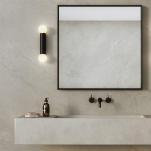 Ortona Twin IP44 Bathroom Wall Light in Matt Black
