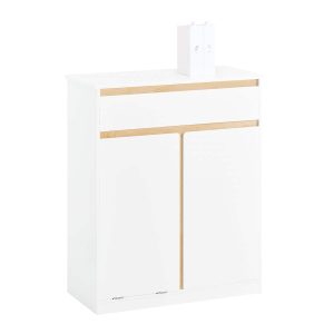 SoBuy BZR79-W, Laundry Cabinet Laundry Chest Bathroom Cabinet Storage Cabinet, White