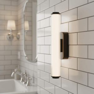 Virelle 32 IP44 LED Bathroom Wall Light in Black Finish
