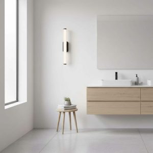Virelle 50 IP44 LED Bathroom Wall Light in Black Finish