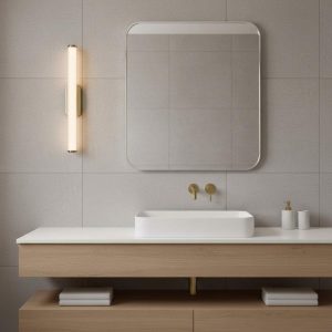 Virelle 50 IP44 LED Bathroom Wall Light in Brass Finish
