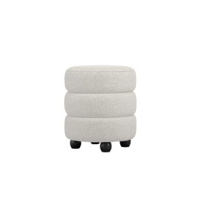 Emi Buff and Black Pouffe