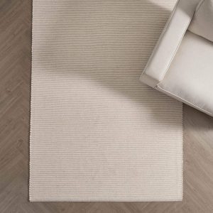 Milo Handwoven Stripe Rug - Light Grey