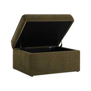 Soho Ottoman Storage Pouffe - Chenille Olive