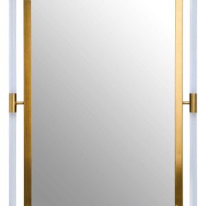 Cardona Wall Mirror with Clear and Matt Gold Frame