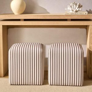 Delilah Pouffe - Chocolate Stripe