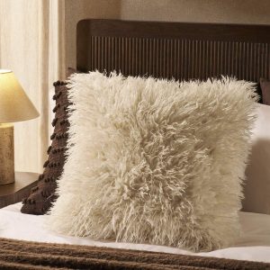 Faux Fur Sheepskin Cushion Cover - Off White