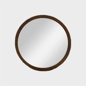 Wode Bronze Dorato Round Mirror 120cm