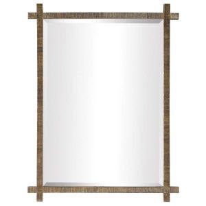 Abanu Rectangular Vanity Mirror in Gold