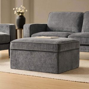 Soho Ottoman Storage Pouffe - Grey