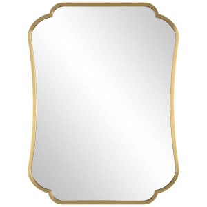 Athena Brushed Brass Mirror