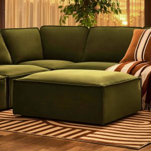 Brooklyn Pouffe - Muted Moss