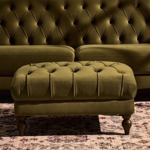 Hebden Pouffe - Muted Moss