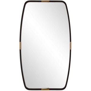 Draken Mirror in Dark Bronze and Gold
