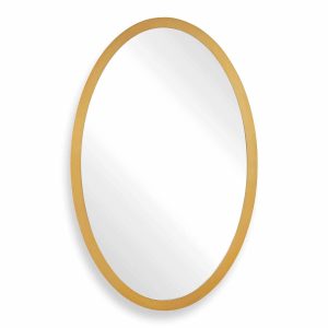 Elstree Antique Brass Oval Mirror
