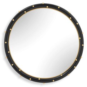 Helia Brass Round Mirror