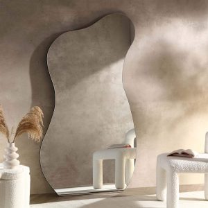 Bala Irregular Shaped Frameless Extra Large Full Length Pond Mirror 180 x 100 cm