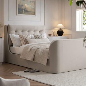 Hadley Champagne Velvet Ottoman TV Bed