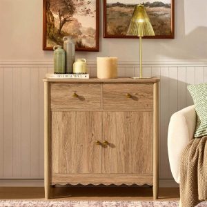 Betty 2 Door Sideboard with Drawers - Light Wood