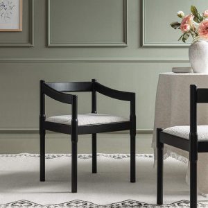 Minley 2-in-1 Carver Chair, Black Matte