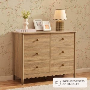 Betty 6 Drawer Chest - Light Wood