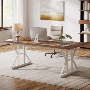 Tribesigns 70.86" Executive Desk, Large Industrial Computer Desk for Home Office