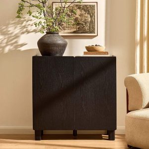 Avalon 2 Door Sideboard - Black Wood Effect