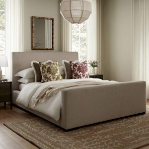 Antoine Side-Opening Ottoman Storage Bed, Soft Beige Chenille