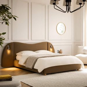 Egerie Extended Headboard Ottoman Storage Bed, Hazel Velvet