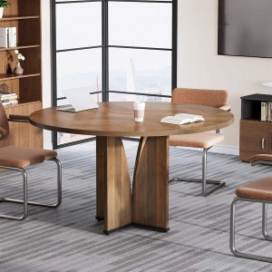 39" Round Conference Table for 4, Multi-Purpose Office Table for Meetings