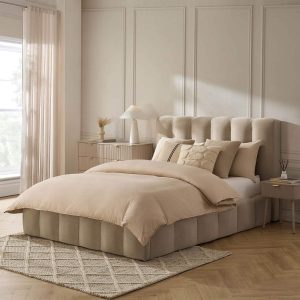 Cheshire Ottoman Storage Bed - Chenille Oatmeal