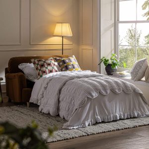 Daphnis Cinnamon Velvet Sofa Bed, Loveseat