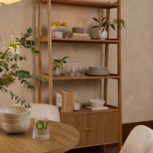 Heidi Oak Display Cabinet - Light Wood