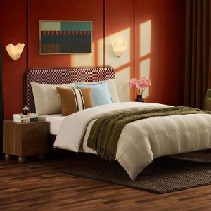 Seoul Bed Frame - Red Checkerboard