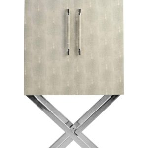 Cardona Two Door Grey Shagreen Effect Cabinet
